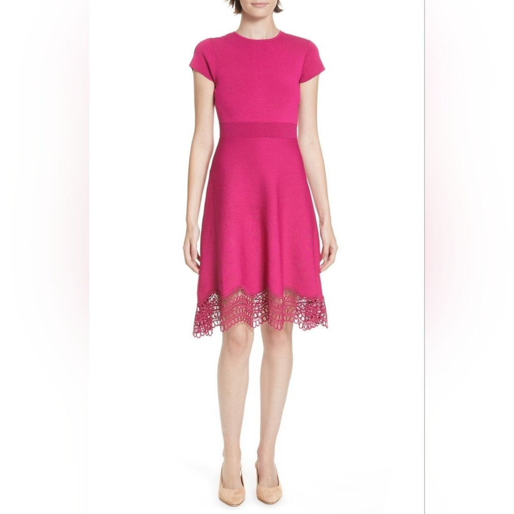 Ted Baker | Lace Trim Skater Dress